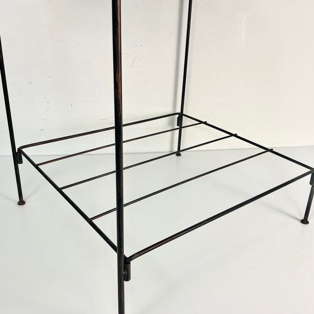 1990s Vintage Americana Southwestern Horse, Cowboy Boot, & Long Horn Steer Metal Framed Side Table For Sale - Image 13 of 17