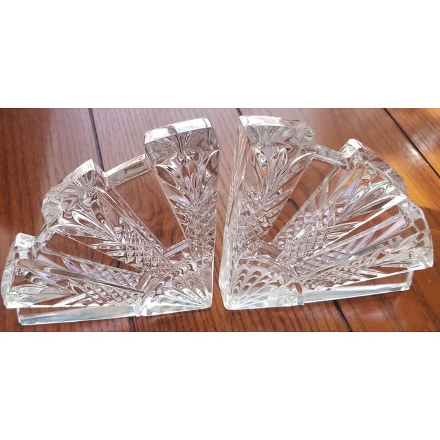 Mid 20th Century Waterford Crystal Glass Bookends Fan Shape a Pair Chairish