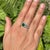 Mid-Century Modern 1.24ct Round Emerald Vintage Diamond Cocktail Ring in 14k Yellow Gold Size 5.5 For Sale - Image 3 of 15