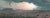 Phone Home by Mark Harrison | Oil on canvas Landscape with mountains and a distant house at dusk For Sale