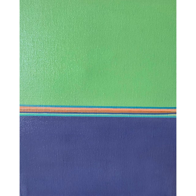 Green & Blue Acrylic on canvas · 8 x 10 inches Part of my Colorful Horizon Series, Green & Blue celebrates the quiet...
