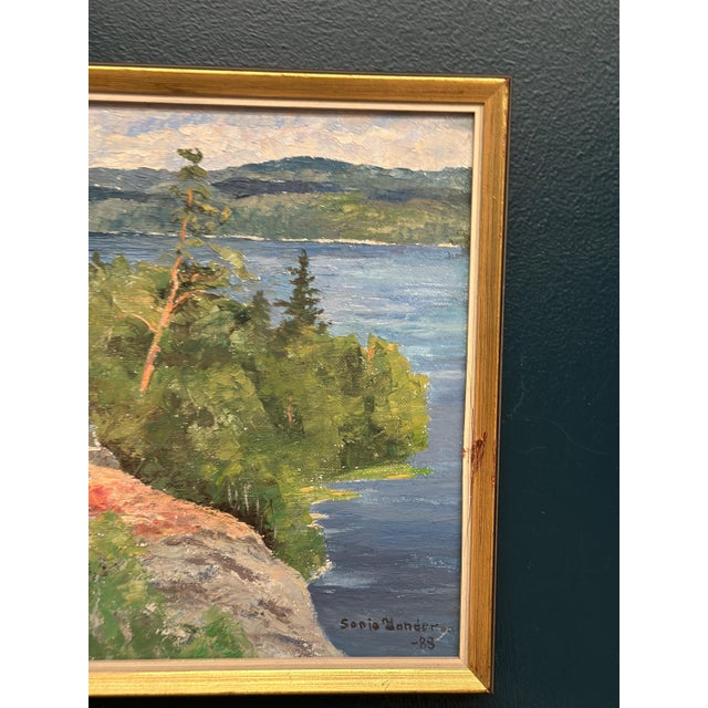 Sonia Yander, Landscape, 1983, Oil Painting on Canvas, Framed For Sale - Image 7 of 18