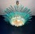 Vintage Murano Chandelier with 82 Turquoise Glasses, 1990s For Sale - Image 9 of 18