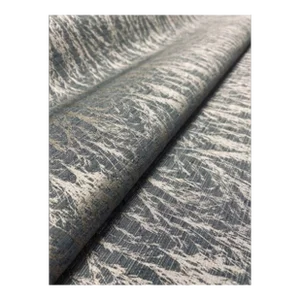 Designer Charcoal Grey Botanical Upholstery Fabric