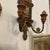 Brown 1950s Neo Classic Style Lacquered Wood Florentine Wall Sconces - Set of 2 For Sale - Image 8 of 13