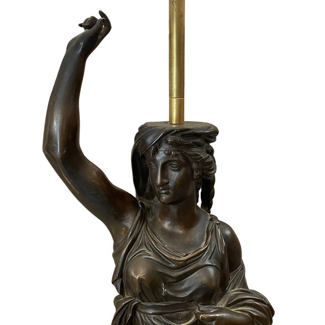 19th Century Caryatid Lamps, Set of 2 For Sale - Image 4 of 8