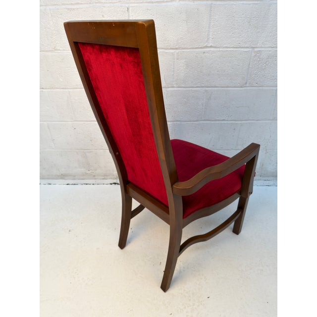 Mid 20th Century Set of Eight Burgundy Mid-Century Dining Chairs by Stanley For Sale - Image 15 of 15