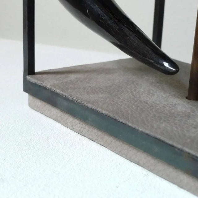 Wildebeest Horn Table Lamp by Sander Bottinga For Sale - Image 4 of 9