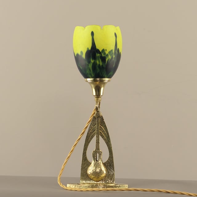 Art Nouveau Wall or Table Lamp attributed to Wiener Werkstätten, Vienna, 1920s For Sale - Image 4 of 16