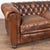 Set of Three Vintage Brown Leather Chesterfield Seating Group With Sofa and Pair of Club Chairs For Sale - Image 4 of 18