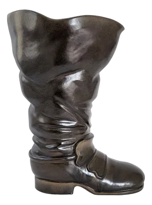 Large Vintage Boot-Shaped Umbrella Holder in Ceramic, 1960s