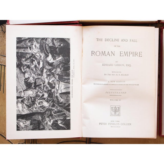1899 Edward Gibbon "The Decline and Fall of the Roman Empire", Complete Set of 6 Volumes For Sale - Image 11 of 18