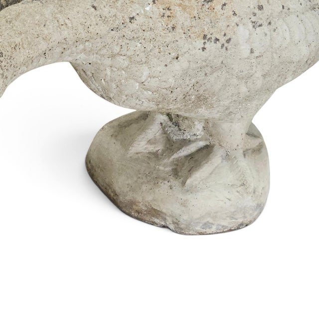 1950s 1950s French Weathered Concrete Garden Geese With Lichen Patina, Pair For Sale - Image 5 of 16