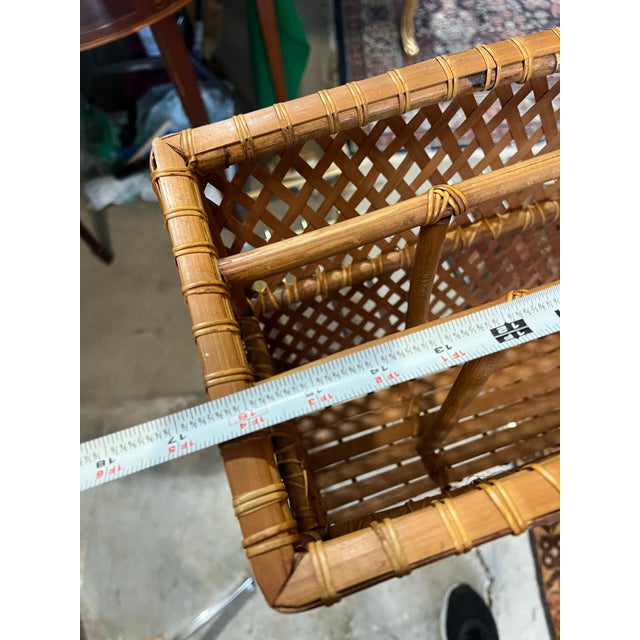 1970s Wicker Desk/Paper Organizer Basket For Sale In Atlanta - Image 6 of 7