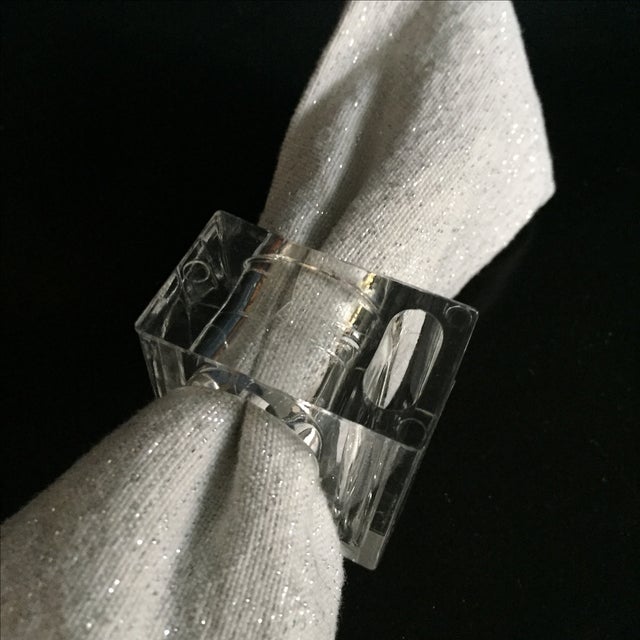 Modern Lucite Napkin Rings Set of 8 Chairish