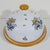Large Spanish Froilan Talavera ceramic cheese serving set with cloche and matching under plate, hand-painted in Provencal...