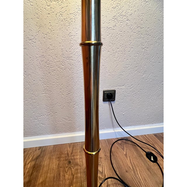 Mid-Century Modern Brass Bamboo Floor Lamp by Ingo Maurer, 1960s For Sale - Image 3 of 9