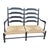 A charming two-seat banc provençal crafted in the traditional southern french style, featuring elegant ladder-back...