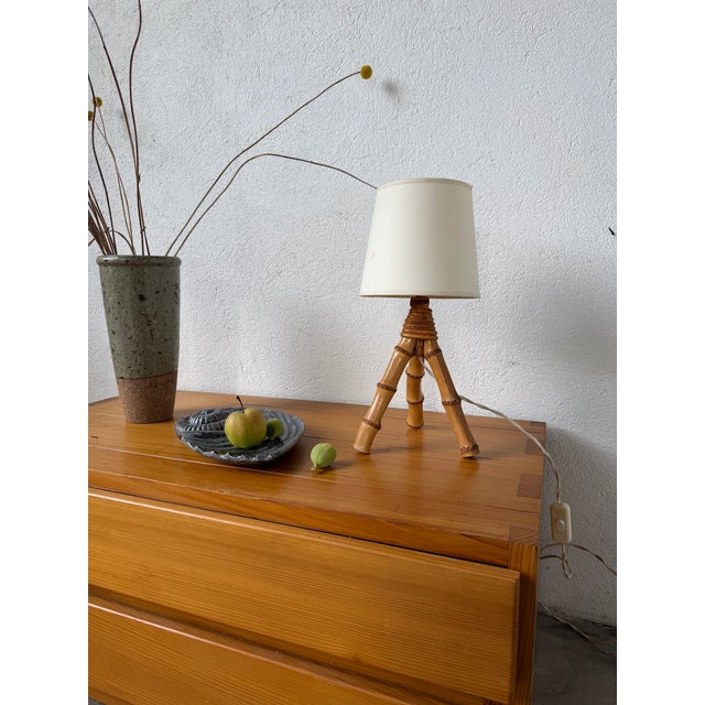 Vintage Rattan Table Lamp, 1960s For Sale - Image 3 of 18