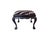 Ebony 19th Century Queen Anne Style Carved Bench in Burchell Zebra Hide For Sale - Image 8 of 9