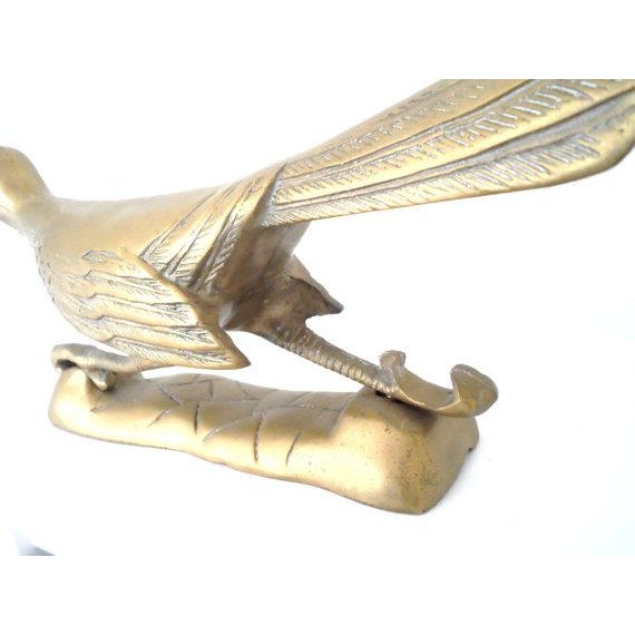 Vintage Brass Roadrunner Statue Chairish