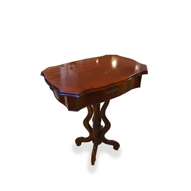 Wood Late 19th Century Mahogany Worktable For Sale - Image 7 of 11