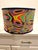 Retro Psychadelic Style Drum Lamp Shade With Navy Trim For Sale In Savannah - Image 6 of 10