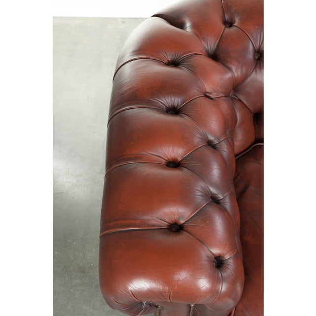 Animal Skin Chesterfield Club Chair in Cowhide For Sale - Image 7 of 15