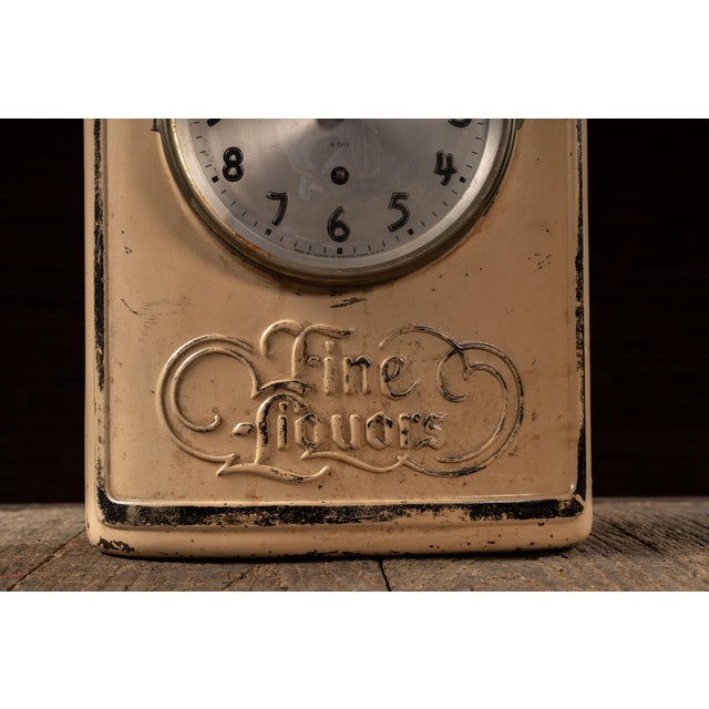 Vintage Old Mr. Boston Advertising Bottle Display W. Gilbert 8-Day Clock For Sale In Chicago - Image 6 of 9