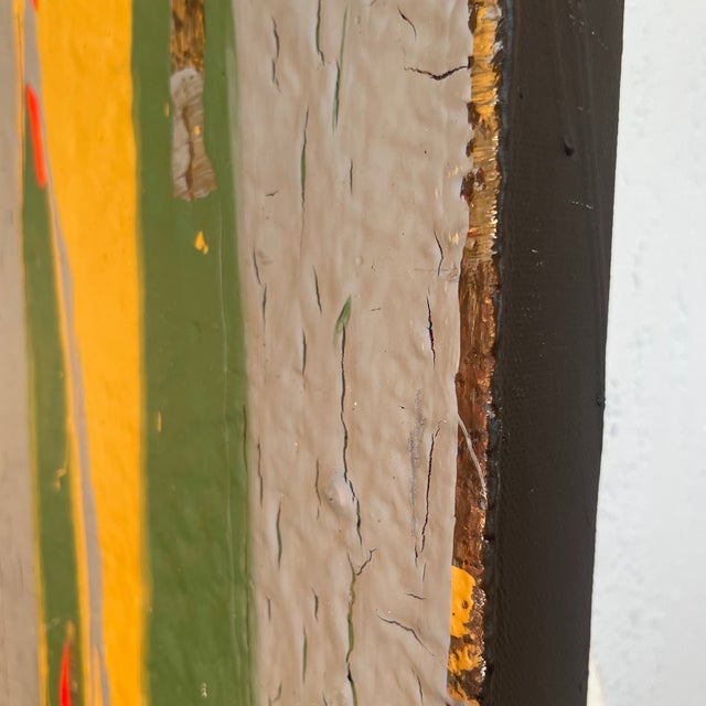 Textile “John Frates “Modern Walkers”, #1702 Hang Multi-Directional, Mid Century, Cert. Of Auth. With an Invoice, 30x40x1 1/2 In. For Sale - Image 7 of 9