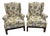 c.r. Laine Pair of Traditional Botanical Wingback Chairs, Original Upholstery, 2008 For Sale