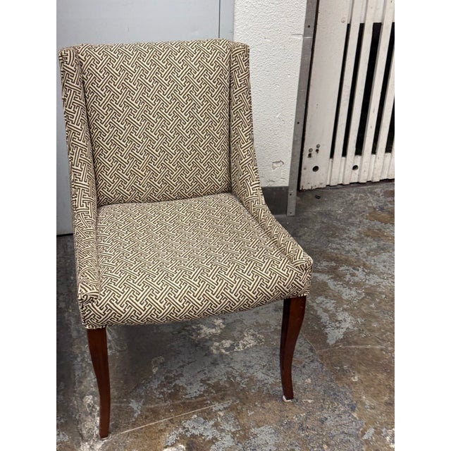 Custom Design Dining Chairs With Splayed Legs, Pair For Sale - Image 9 of 12