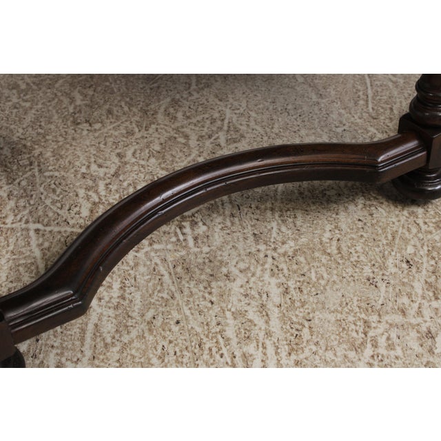 Lillian August by Drexel Leather Coffee Table Ottoman For Sale - Image 14 of 15
