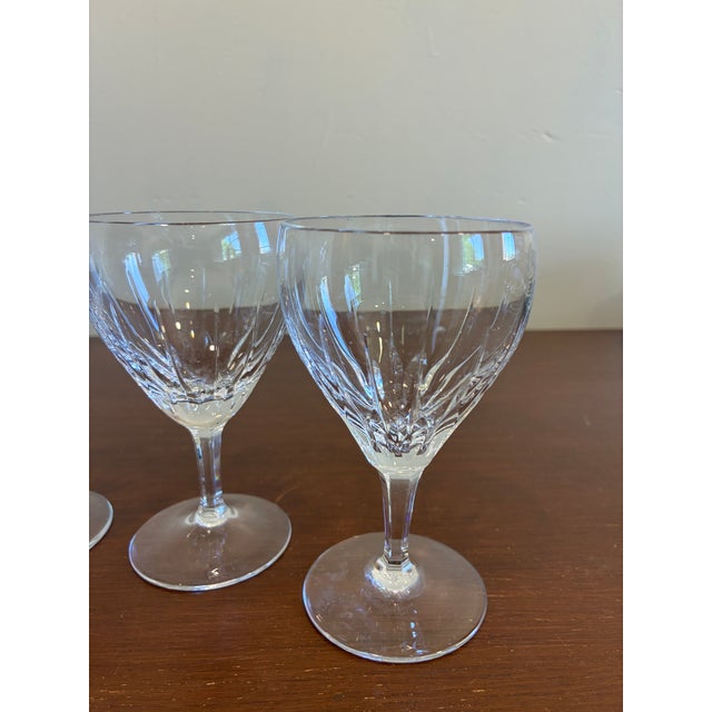 Mid 20th Century Vintage Josair Crystal Wine Glasses - Set of 4 For Sale - Image 5 of 10