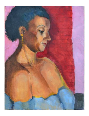 Impressionist Patricia Emrich Gillfillan "Woman with Gold Earring" 1980