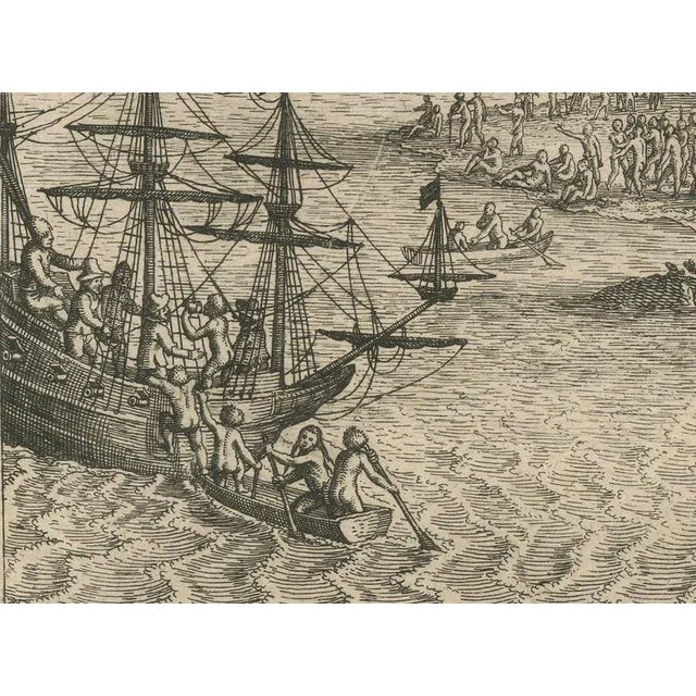 Dutch Encounter with Islanders, 1599, Paper For Sale - Image 4 of 9
