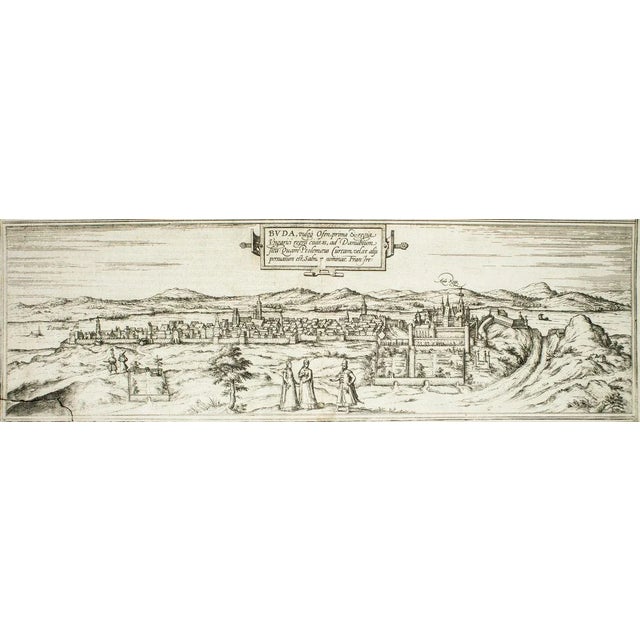 Braun g., hogenberg f., buda, from the collection civitates orbis terrarum, cologne, t. Graminaeus, 1572-1617. Very fine...