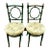 19th Century Green and Gold Bentwood Chairs with Heavy Patination - A Pair For Sale
