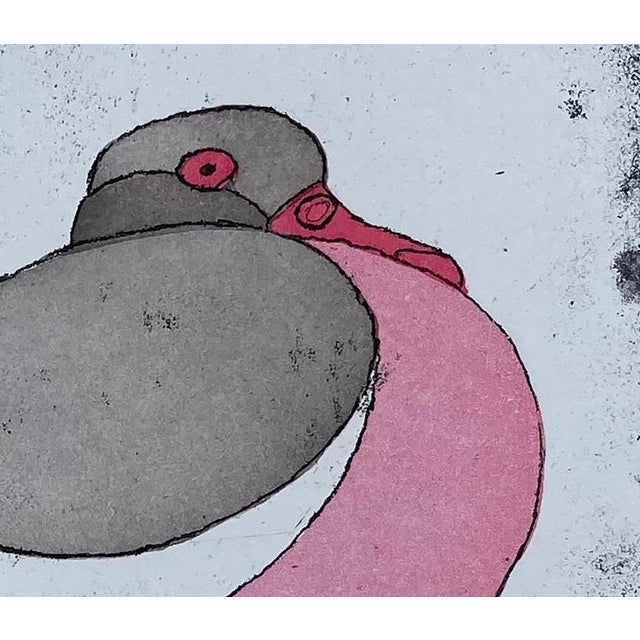 Original print (aquatint and soft varnish) hand signed in pencil by François Xavier Lalanne and untitled "Le Pigeon" ("The...