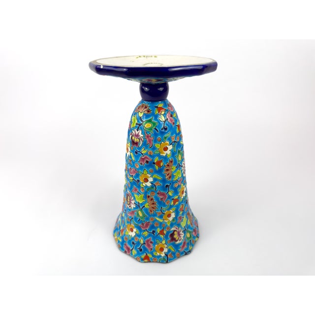 Vintage Longwy Enamelled Ceramic Vase, France, Mid-20th Century For Sale - Image 9 of 12