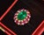 Metal Late 20th Century Gia Certified 11.39Ct Zambian Emerald, Ruby & Diamond 18k Gold Cocktail Ring, Size 6 For Sale - Image 7 of 13