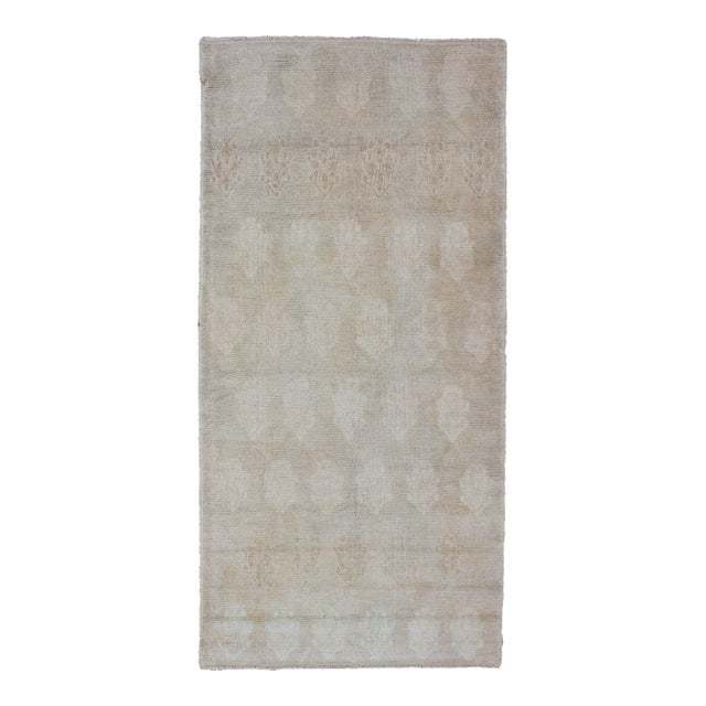 Midcentury Rug From Turkey With Modern Tulu Design 3'4 X 7'1 For Sale