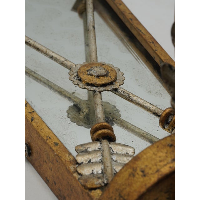 Pair of Neoclassical Mirrored Electrified Wall Sconces For Sale In Philadelphia - Image 6 of 12