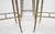 Cast Aluminum set of 3 Faux Bamboo Bar Stools New Alcantera Fabric Upholstery For Sale - Image 11 of 12