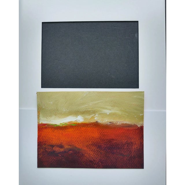 Red "Waiting for the Green Flash" Contemporary Original Abstract Seascape Acrylic Painting For Sale - Image 8 of 10