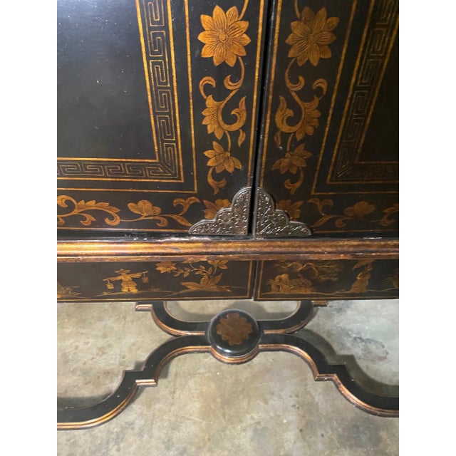 1950s Tete De Négre Chinoiserie Cabinet For Sale - Image 5 of 11