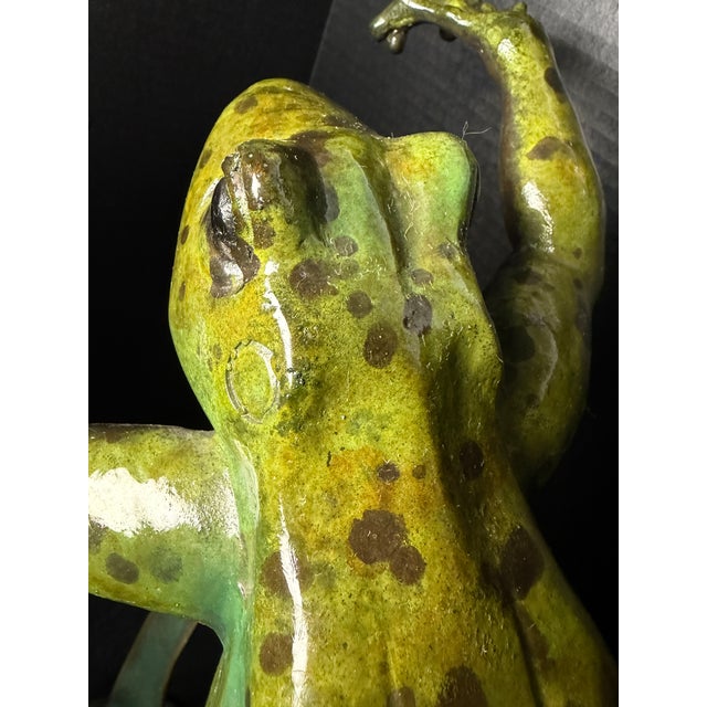 Metal 1980s Rare Limited Edition 034/300 G. Mancini "Leap of Faith" Bronze Frog Sculpture For Sale - Image 7 of 10