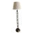 Rustic Hand-Forged Iron Floor Lamp W/ Offset Ring Design For Sale