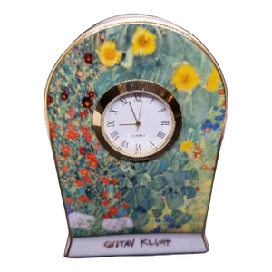 Vintage Goebel Artis Orbis Claude Monet Paintings "La Maison De l'Artiste Porcelain Clock Floral Art Ceramic Decor