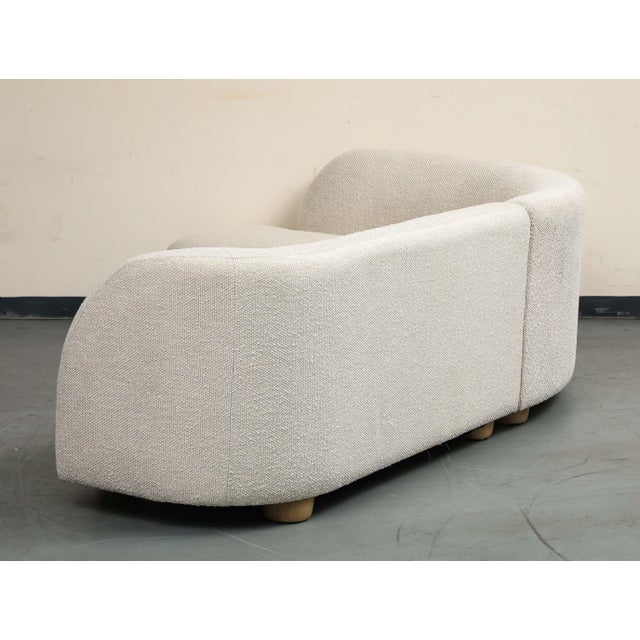 Textile Contemporary Alabaster Boucle 2-Piece Chaise Sectional Sofa For Sale - Image 7 of 11